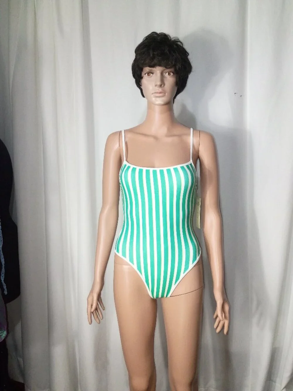 No boundaries sport stripe high leg extra cheeky swimsuit size xxs (00)